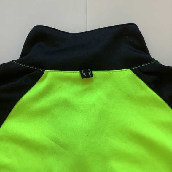 LE COQ SPORTIF Black and Neon Yellow Cycling Jersey - Picture 9 of 13